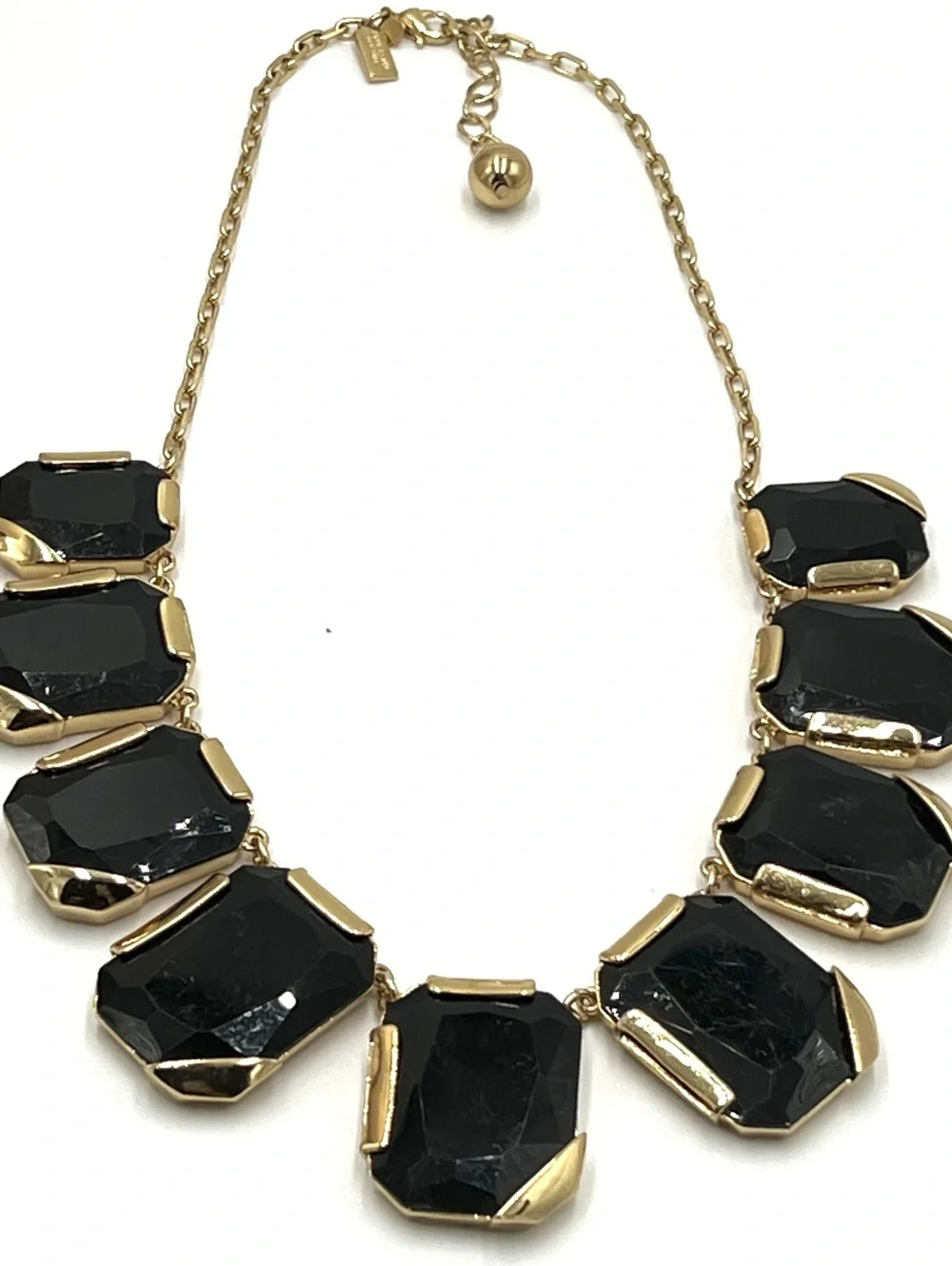 Kate Spade Stepping Stone BLACK ONYX COLLAR Runway Necklace